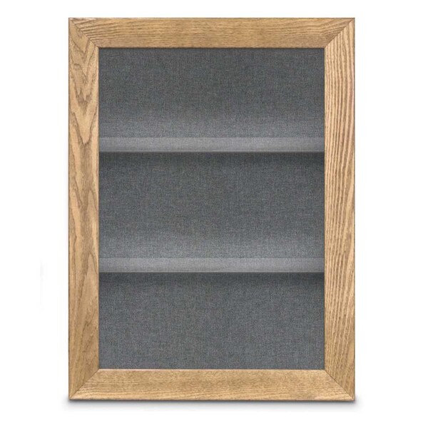 Outdoor Enclosed Combo Board, 42"x32", Black Frame/White Porc & Cobalt
